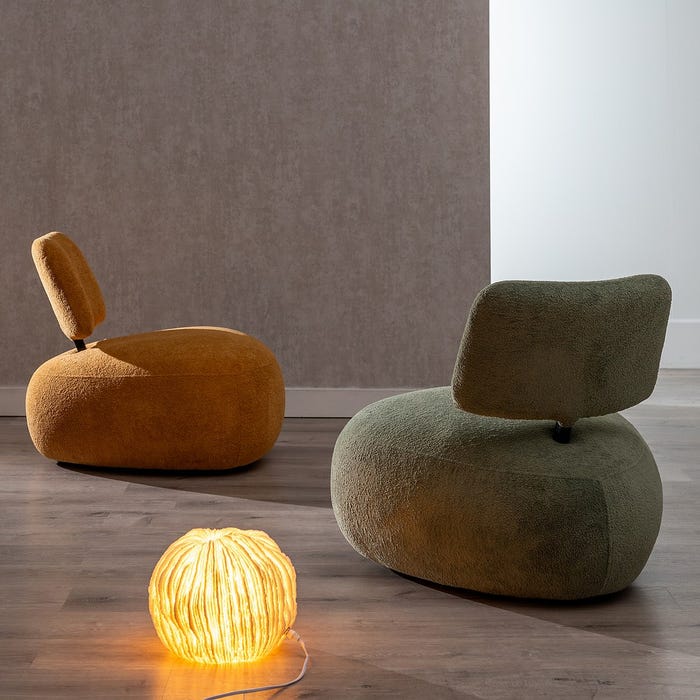 Green Fabric Living Room Armchair 67 X 73 X 67 Cm