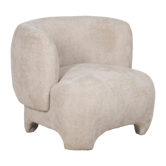 Sillón Beige Tejido Salón 80 X 80 X 71 Cm