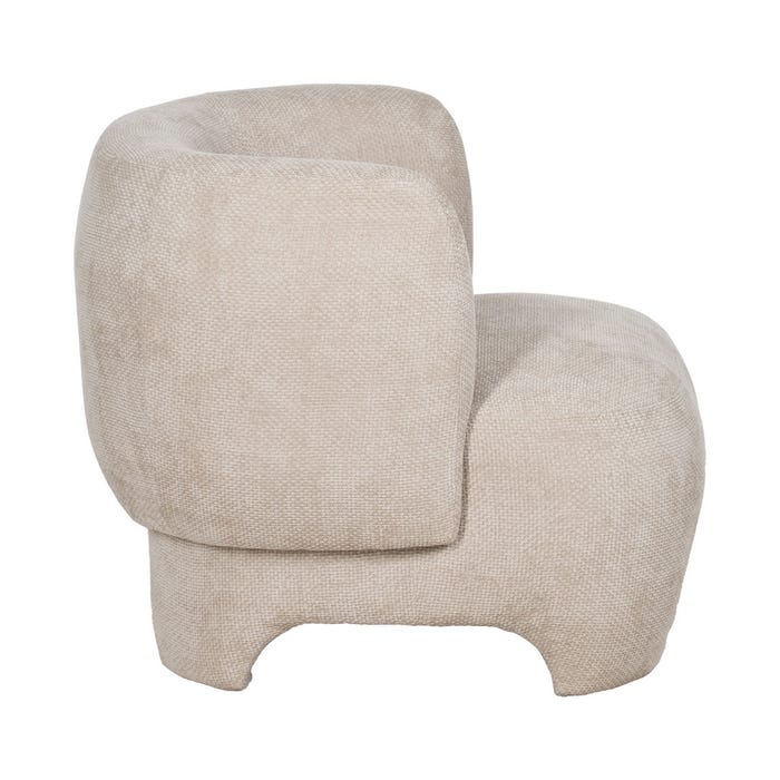 Sillón Beige Tejido Salón 80 X 80 X 71 Cm