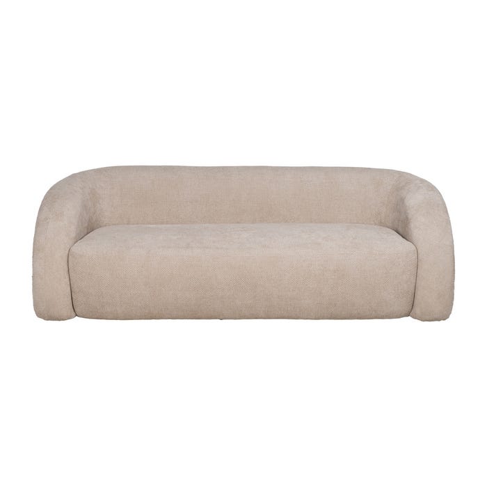 Beige Fabric Living Room Sofa 200 X 89 X 61 Cm