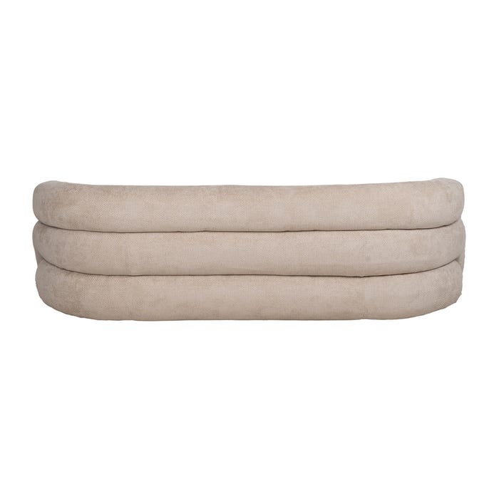 Beige Fabric Living Room Sofa 200 X 89 X 61 Cm