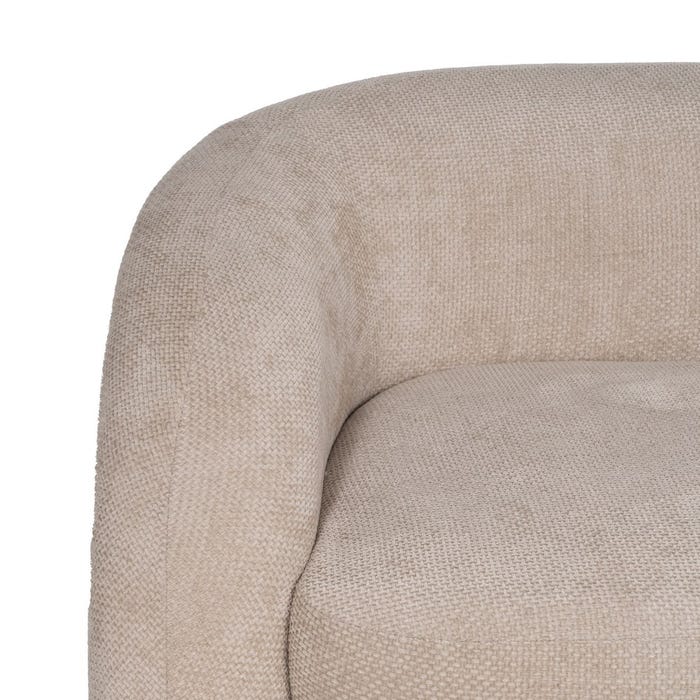 Beige Fabric Living Room Sofa 200 X 89 X 61 Cm