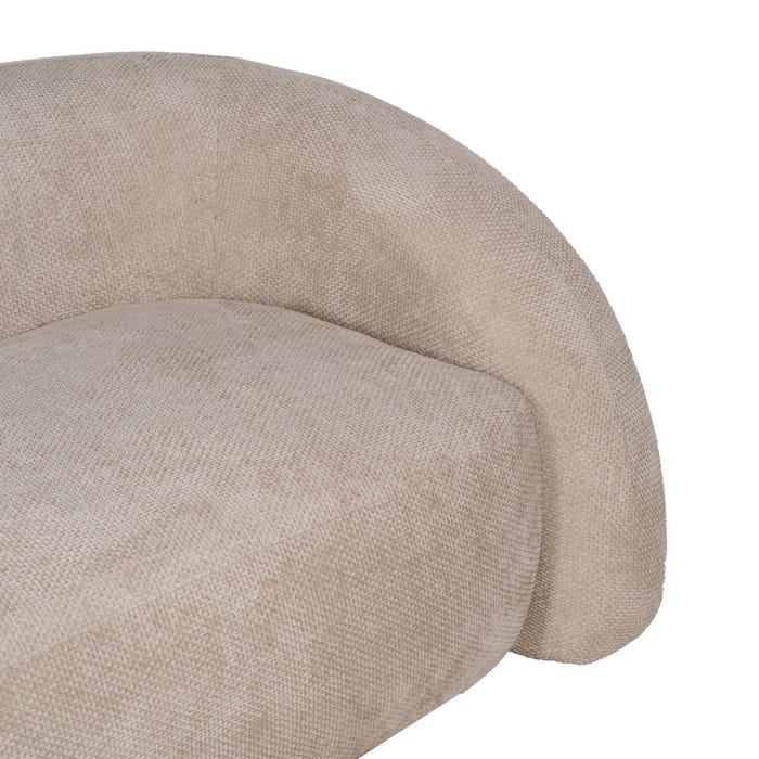 Beige Fabric Living Room Sofa 200 X 89 X 61 Cm