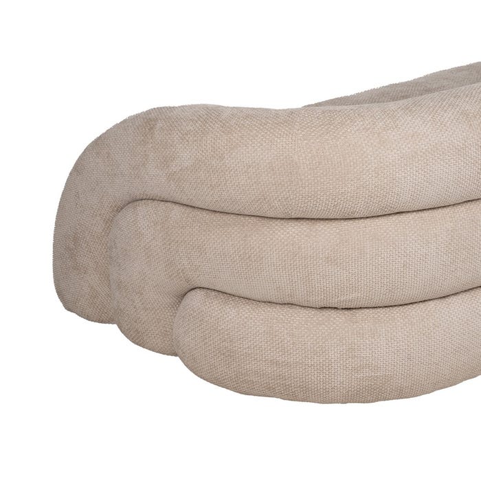 Beige Fabric Living Room Sofa 200 X 89 X 61 Cm