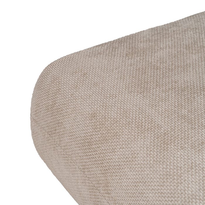 Beige Fabric Pouf Living Room 66 X 87 X 39 Cm