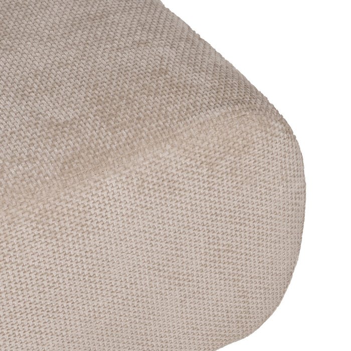 Beige Fabric Pouf Living Room 66 X 87 X 39 Cm