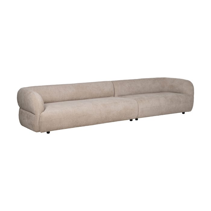 Left Module Sofa Beige Fabric Living Room 199 X 92 X 65 Cm