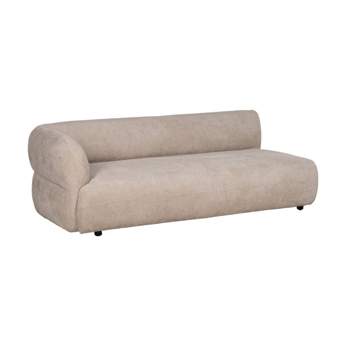 Left Module Sofa Beige Fabric Living Room 199 X 92 X 65 Cm