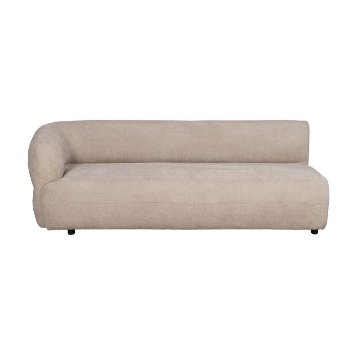 Left Module Sofa Beige Fabric Living Room 199 X 92 X 65 Cm