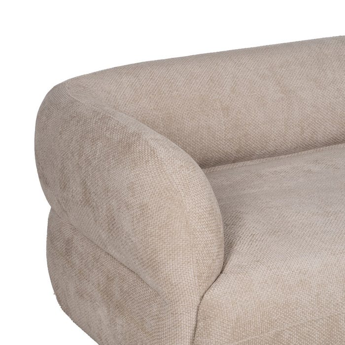 Left Module Sofa Beige Fabric Living Room 199 X 92 X 65 Cm