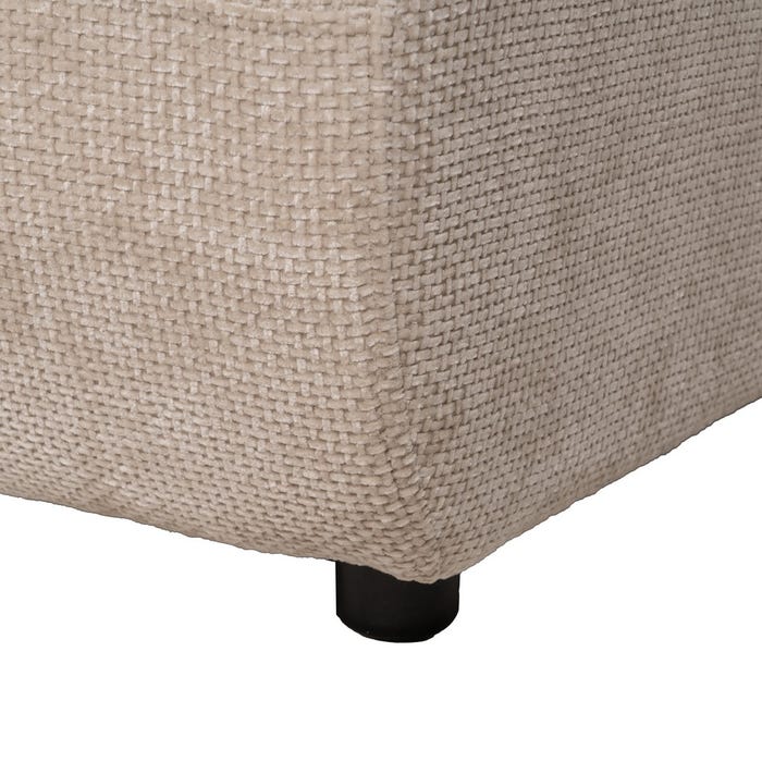 Left Module Sofa Beige Fabric Living Room 199 X 92 X 65 Cm