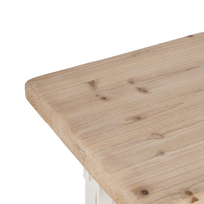 Consola Natural-Blanco Madera De Abeto 120 X 40 X 80 Cm