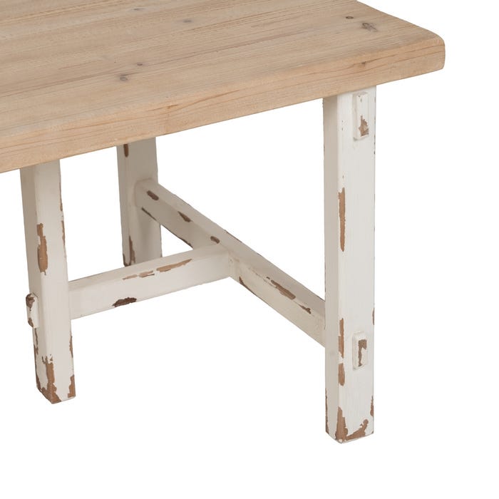 Natural-White Center Table 120 X 60 X 48 Cm