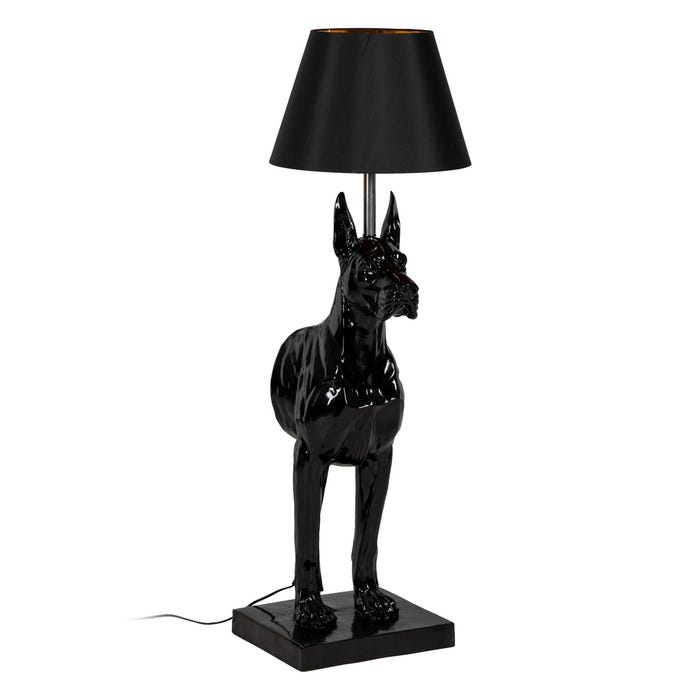 Luminária para cães em tecido de resina preta 45 x 40 x 127 cm
