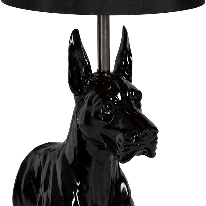 Luminária para cães em tecido de resina preta 45 x 40 x 127 cm