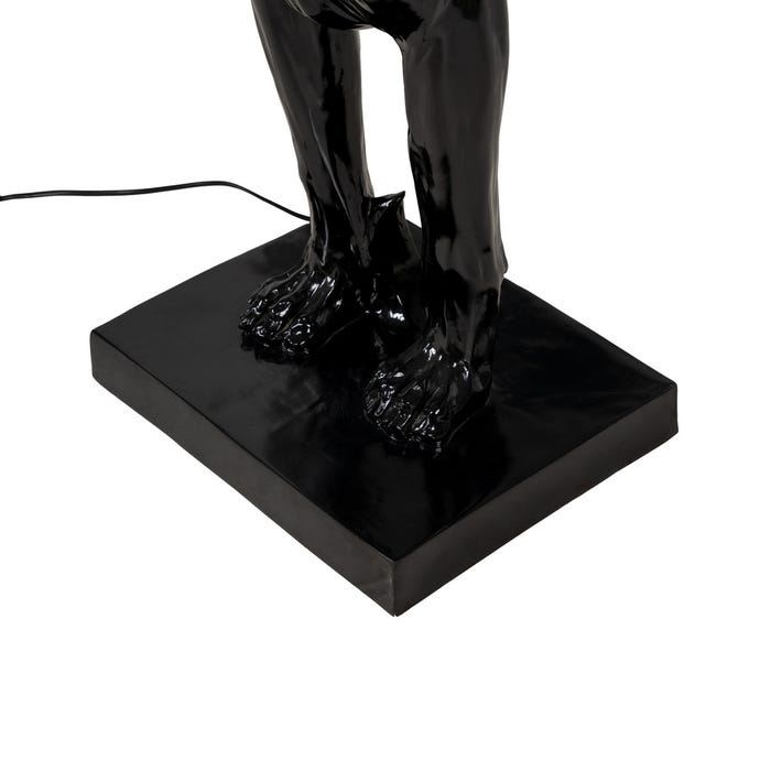 Luminária para cães em tecido de resina preta 45 x 40 x 127 cm