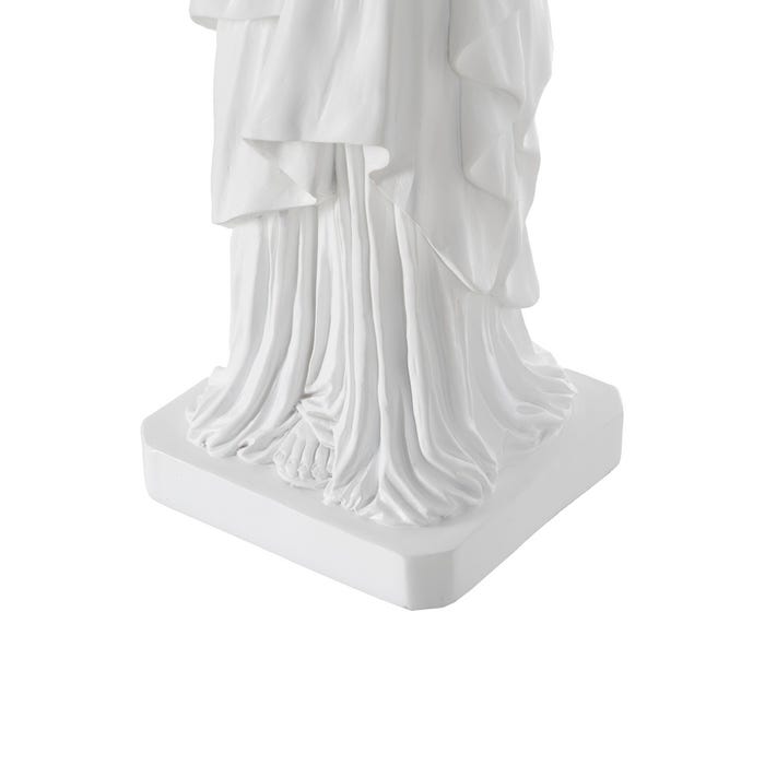 Lámpara Mesa Estatua Blanco Resina 18,50 X 17 X 57 Cm