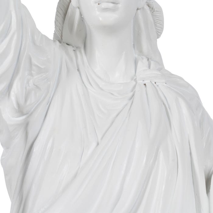 Lámpara Mesa Estatua Blanco Resina 18,50 X 17 X 57 Cm