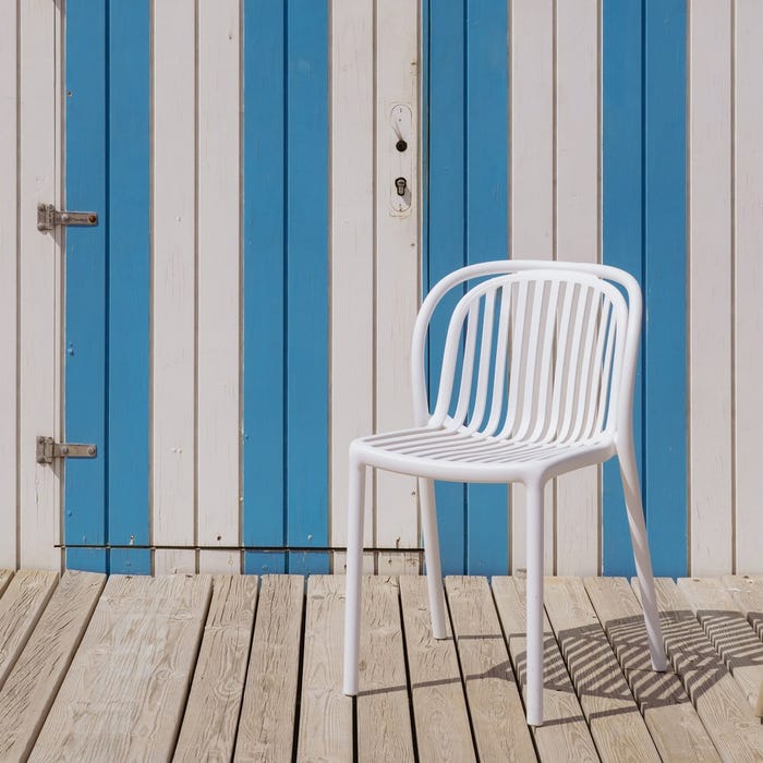 White Polypropylene Contract Chair 51 X 57 X 78 Cm