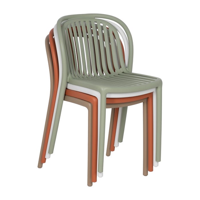 White Polypropylene Contract Chair 51 X 57 X 78 Cm