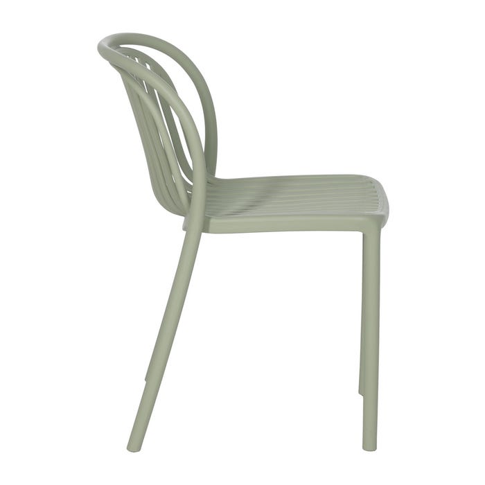Green Polypropylene Contract Chair 51 X 57 X 78 Cm