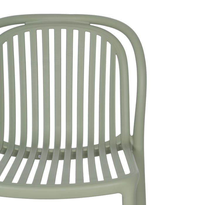 Green Polypropylene Contract Chair 51 X 57 X 78 Cm