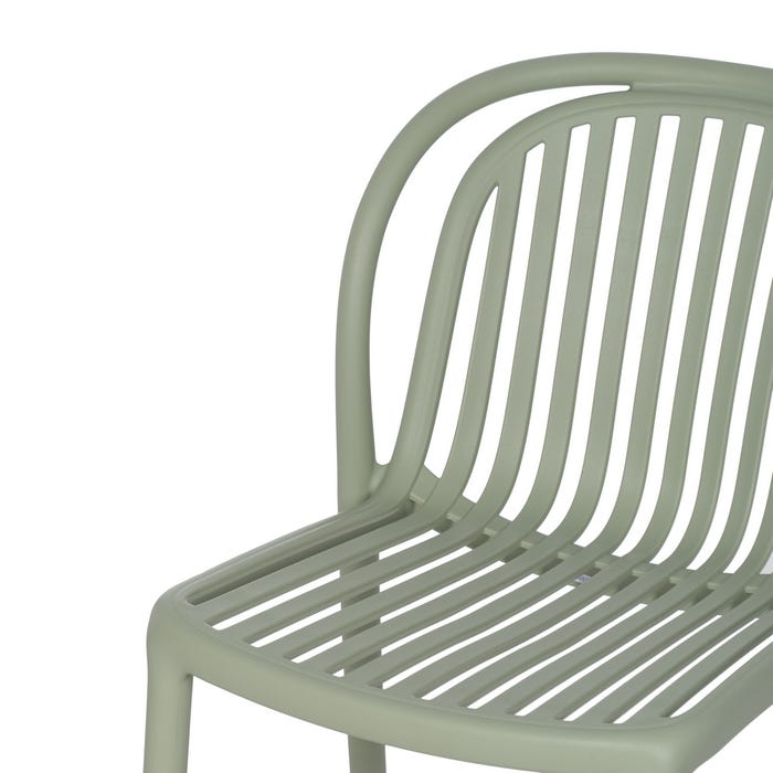 Green Polypropylene Contract Chair 51 X 57 X 78 Cm