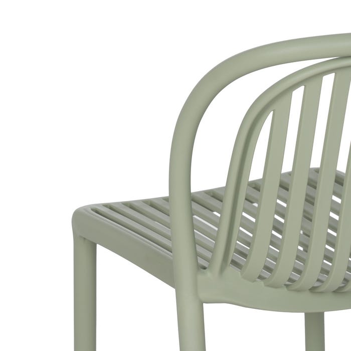Green Polypropylene Contract Chair 51 X 57 X 78 Cm