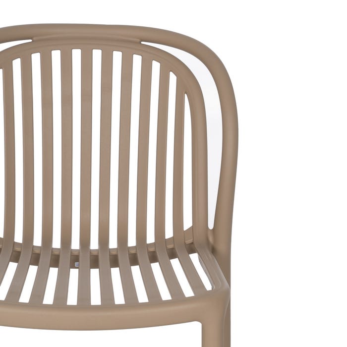 Beige Polypropylene Contract Chair 51 X 57 X 78 Cm
