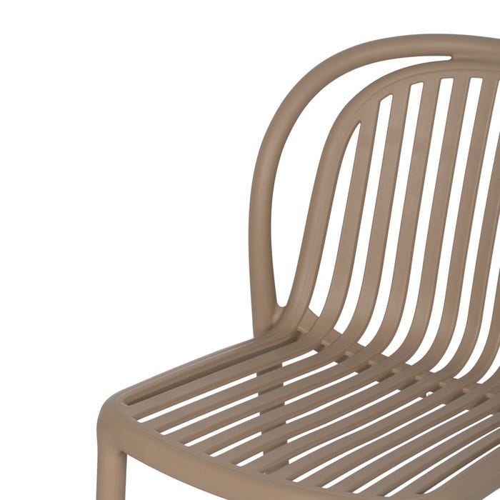 Beige Polypropylene Contract Chair 51 X 57 X 78 Cm