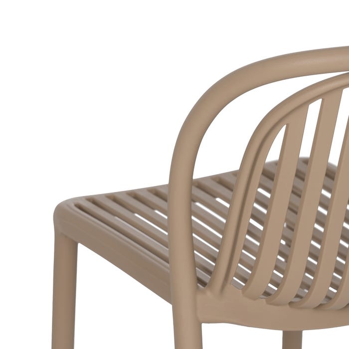 Beige Polypropylene Contract Chair 51 X 57 X 78 Cm