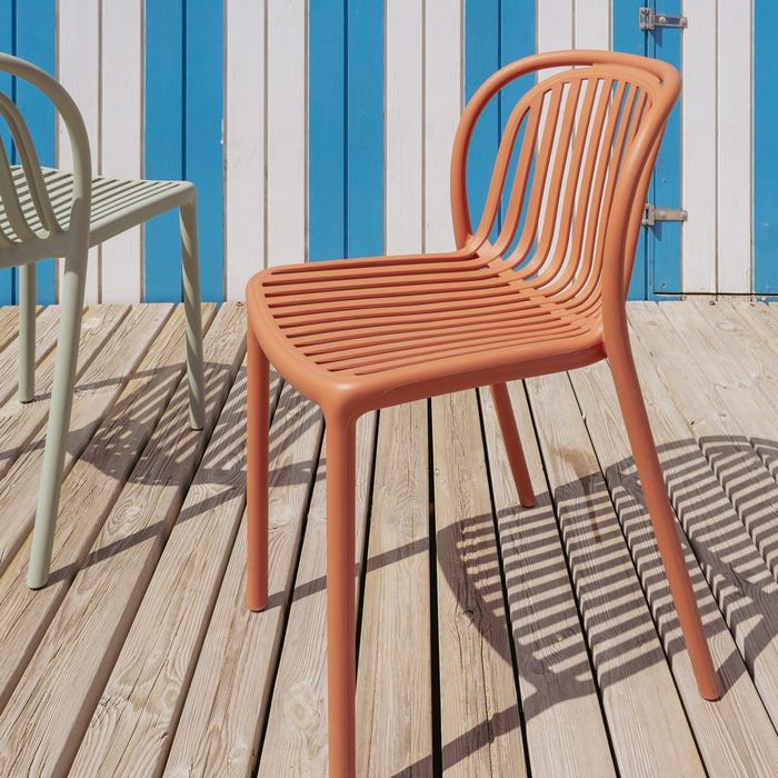 Terracotta Polypropylene Contract Chair 51 X 57 X 78 Cm