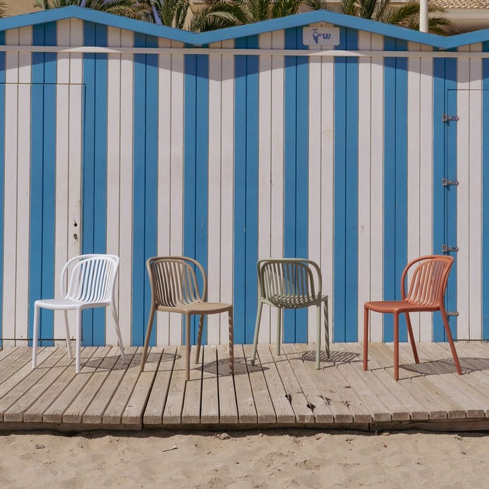 Terracotta Polypropylene Contract Chair 51 X 57 X 78 Cm