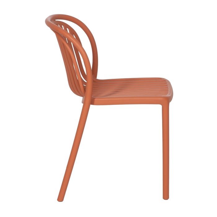 Terracotta Polypropylene Contract Chair 51 X 57 X 78 Cm