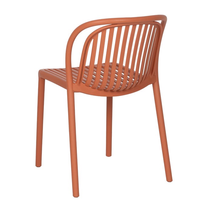 Terracotta Polypropylene Contract Chair 51 X 57 X 78 Cm