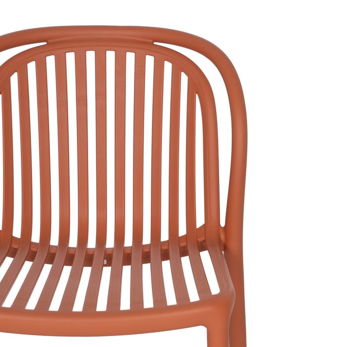 Terracotta Polypropylene Contract Chair 51 X 57 X 78 Cm