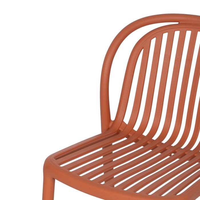 Terracotta Polypropylene Contract Chair 51 X 57 X 78 Cm