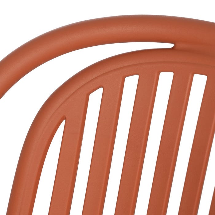 Terracotta Polypropylene Contract Chair 51 X 57 X 78 Cm