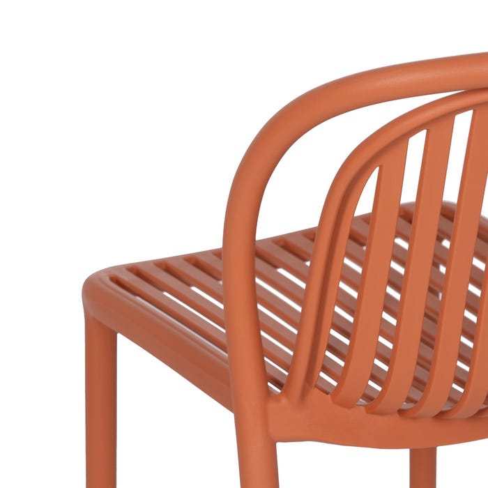 Terracotta Polypropylene Contract Chair 51 X 57 X 78 Cm