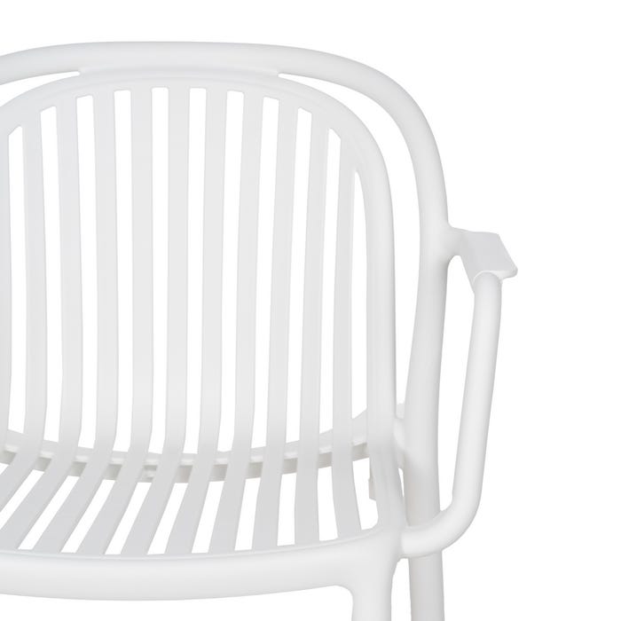 White Polypropylene Contract Chair 57 X 57 X 78 Cm