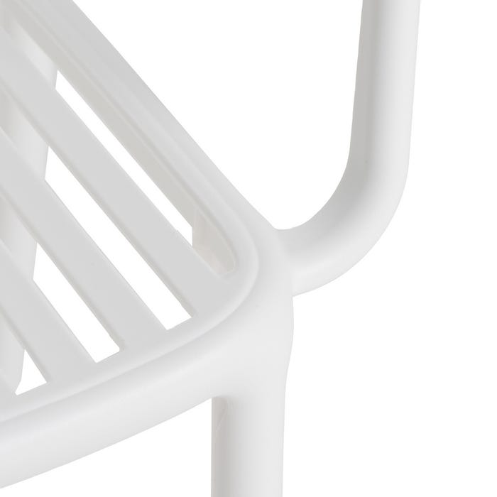 White Polypropylene Contract Chair 57 X 57 X 78 Cm
