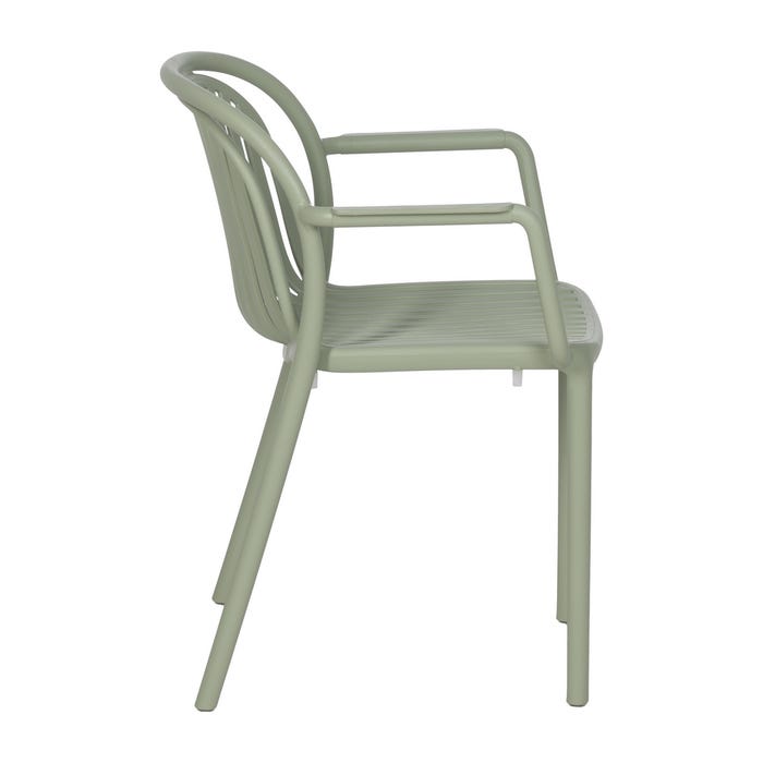 Green Polypropylene Contract Chair 57 X 57 X 78 Cm