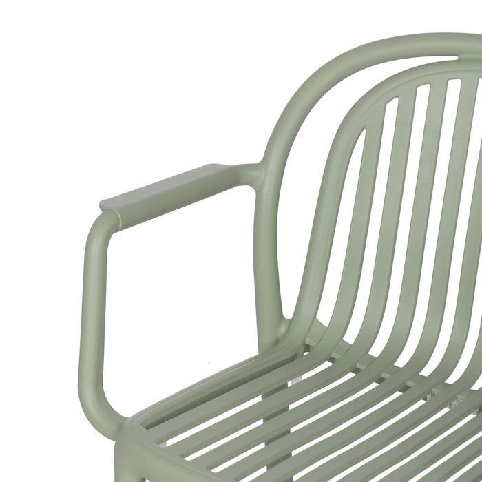 Green Polypropylene Contract Chair 57 X 57 X 78 Cm