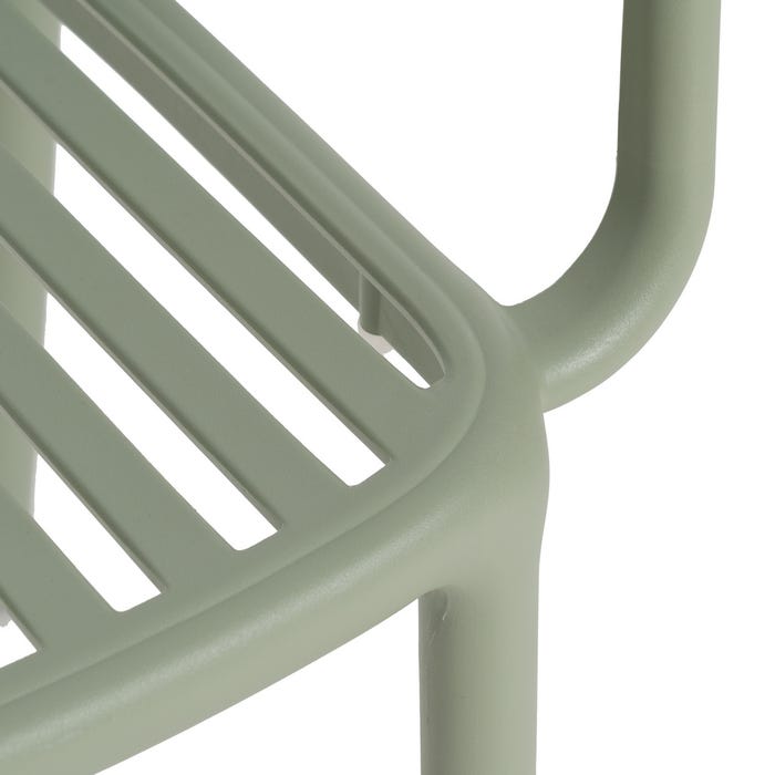 Green Polypropylene Contract Chair 57 X 57 X 78 Cm