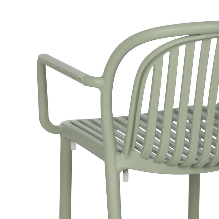 Green Polypropylene Contract Chair 57 X 57 X 78 Cm