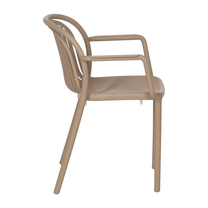 Beige Polypropylene Contract Chair 57 X 57 X 78 Cm