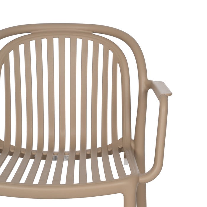 Beige Polypropylene Contract Chair 57 X 57 X 78 Cm