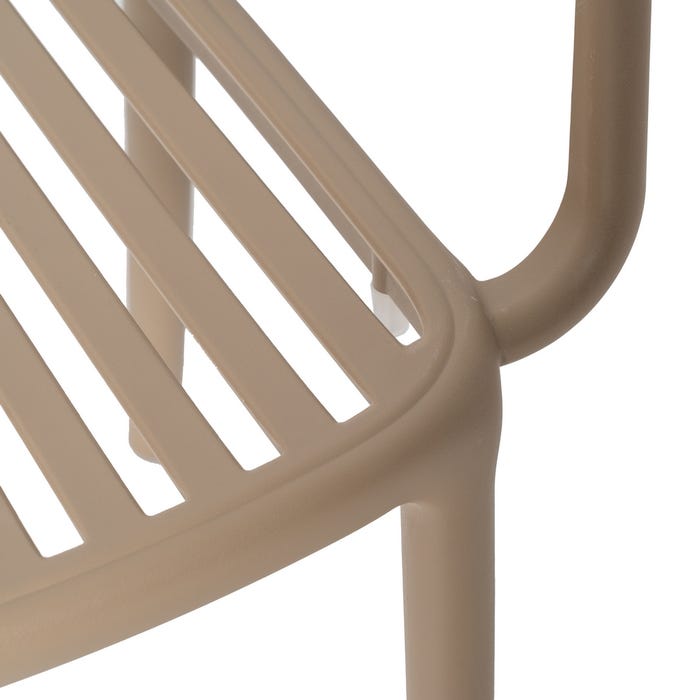 Beige Polypropylene Contract Chair 57 X 57 X 78 Cm