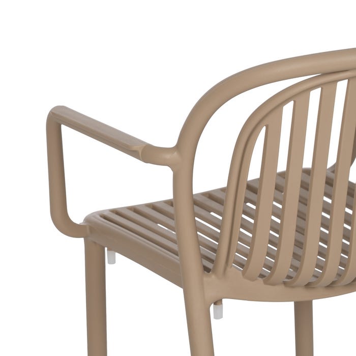 Beige Polypropylene Contract Chair 57 X 57 X 78 Cm