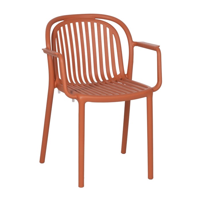 Terracotta Polypropylene Contract Chair 57 X 57 X 78 Cm